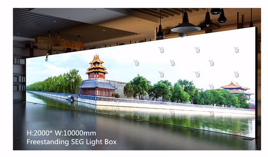 백라이트 직물 직물 150GSM/160GSM/180GSM/200GSM/270GSM 승화 직물 백라이트 라이트 박스 Seg Fabric